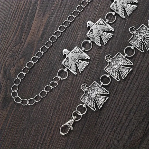 THUNDERBIRD CONCHO WESTERN SILVER BELT ADJUSTABLE BUCKLE MENS WOMENS NWT 49INCH - Picture 4 of 5